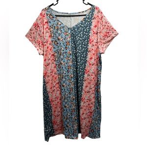 Floral Patchwork Midi Dress